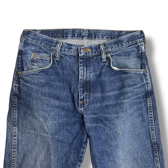 Y2K Wrangler Jeans Blue Denim Cotton Sz 32 x 30 Classic Cowboy Rodeo Great Fade - Picture 3 of 11
